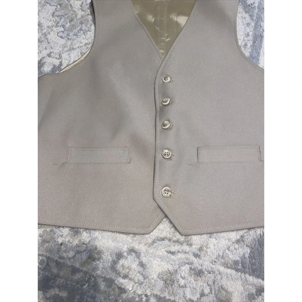 Angels Flight Men's 5 Button Beige‎ Vest Front Pockets Size 42